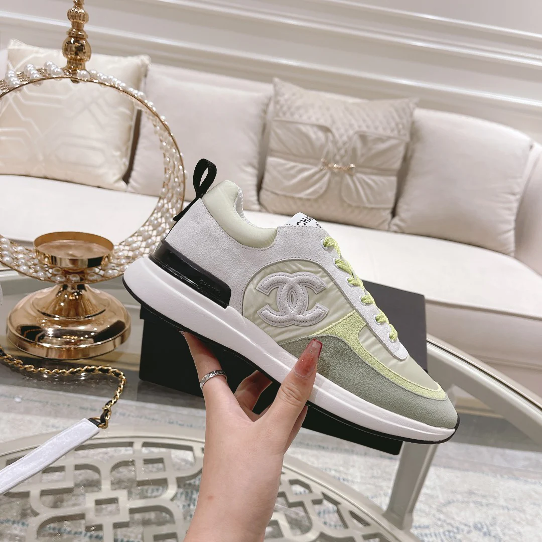 Классические спортивные повседневные туфли Chanel 22SS - желтые