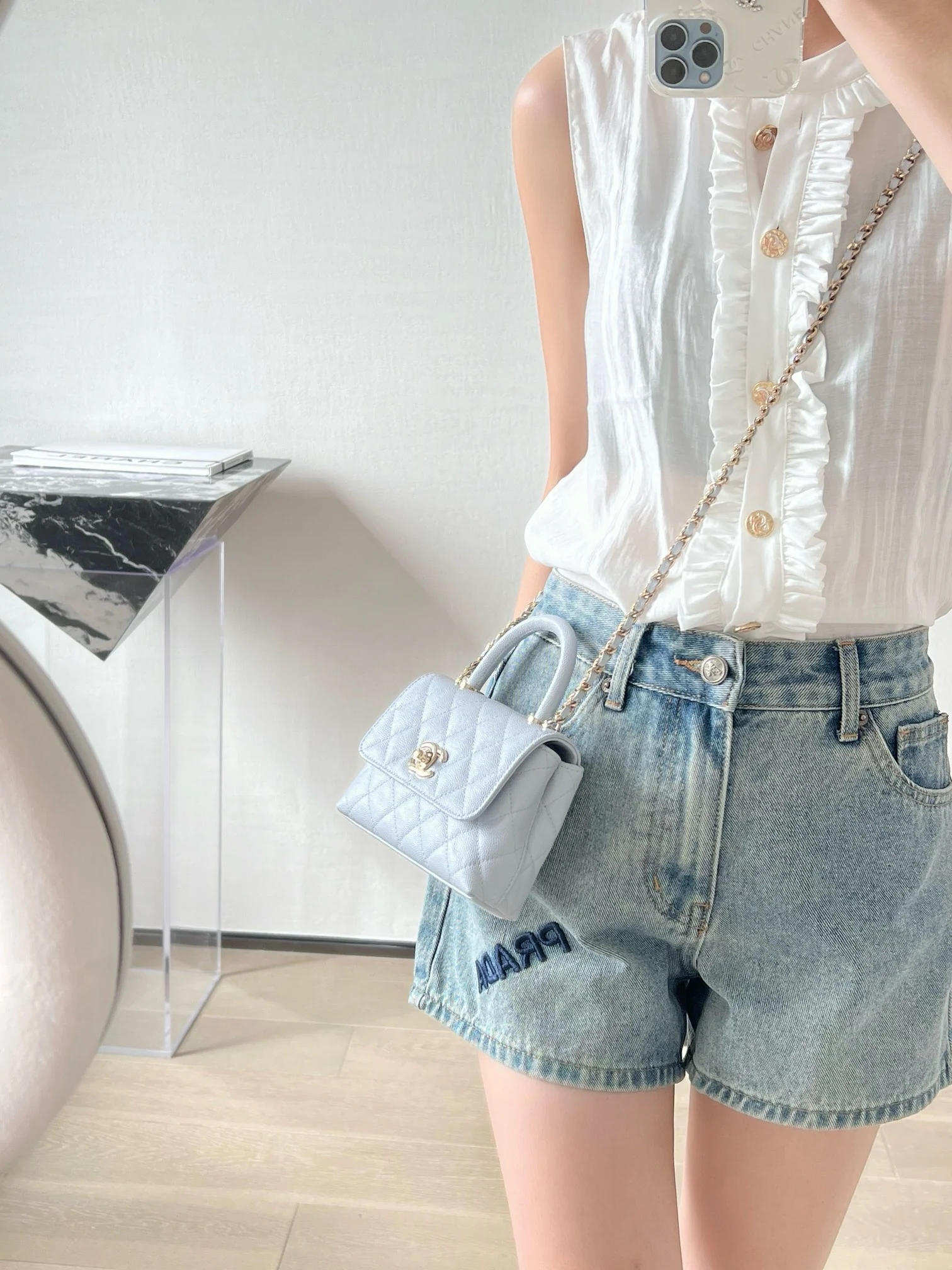 Chanel - ????-?????????-bb Синяя золотая пряжка