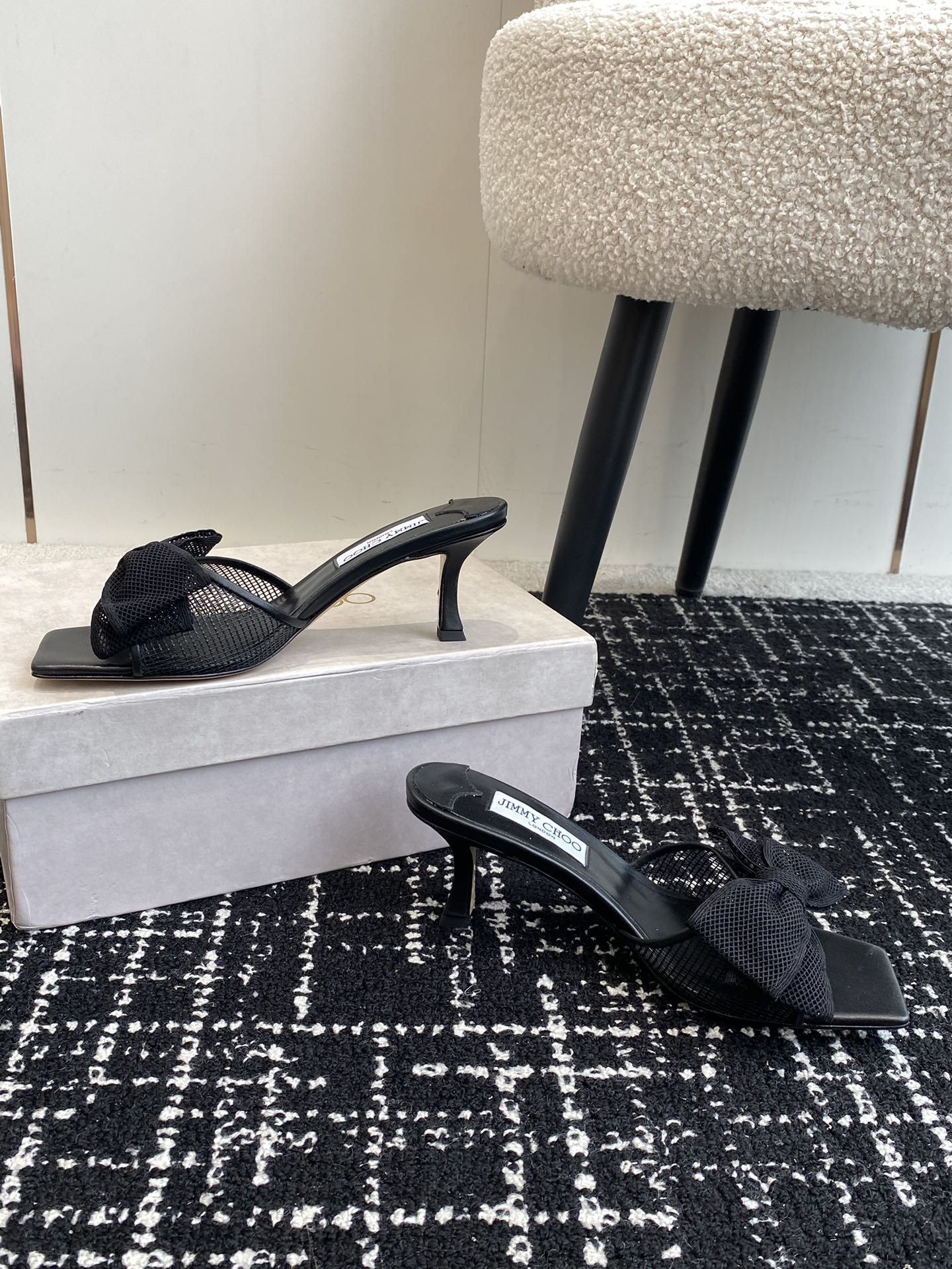 JC - Туфли-лодочки с квадратным носком, модель 2024 - Черные