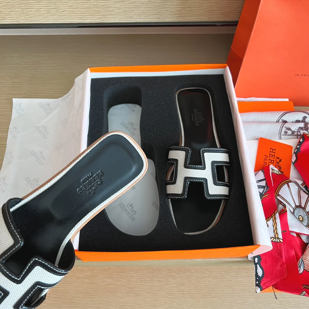 Тапочки Hermes-h Flat — 5