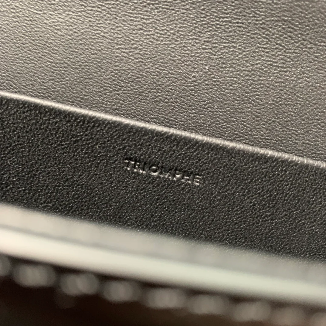 Celine - Кожаная сумка с пряжкой и цепочкой - Подмышечная сумка - Черная