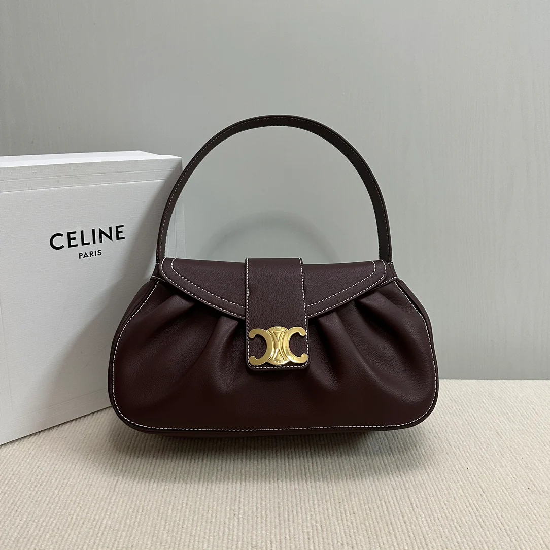 Сумка Celine Polly - бордовая