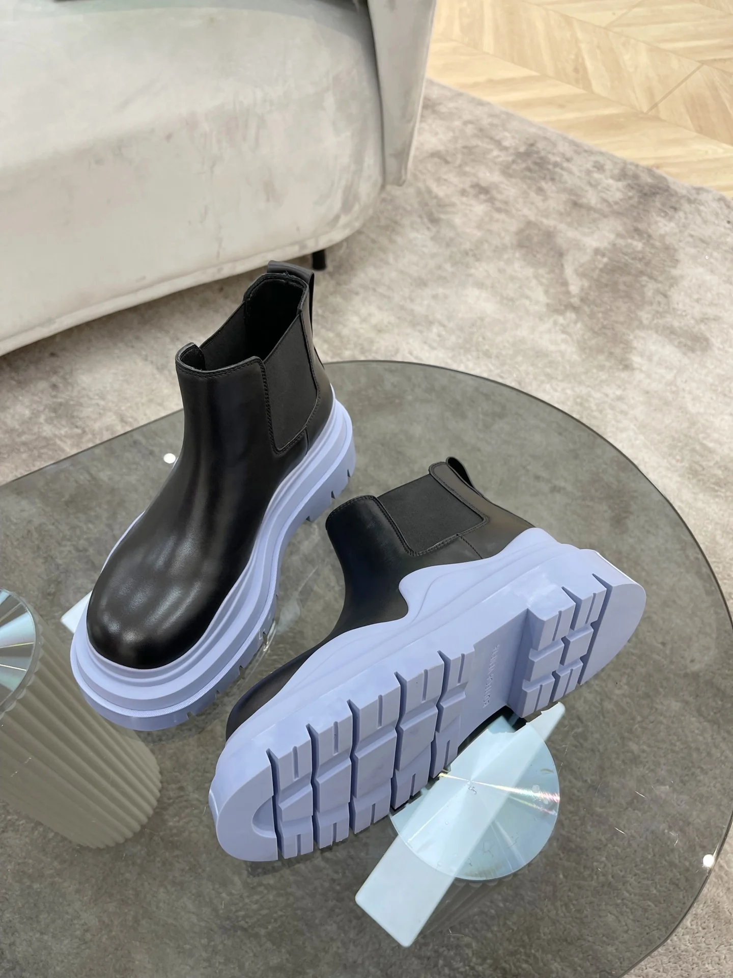 BV - Светло-голубые - Ботинки на низкой платформе