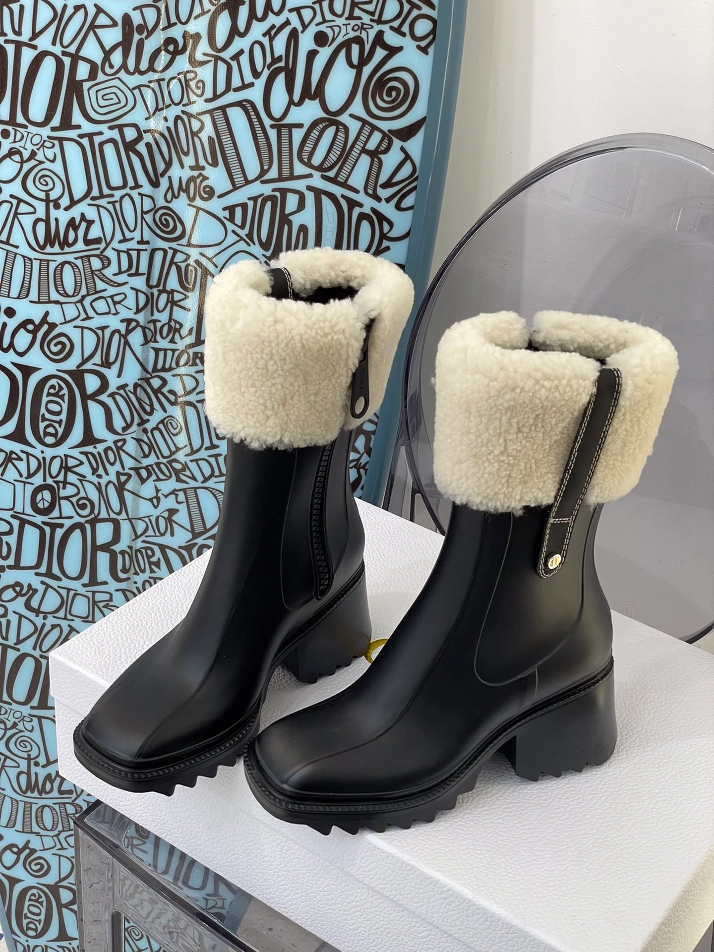 Обувь Chloe - флисовые резиновые сапоги Chloe