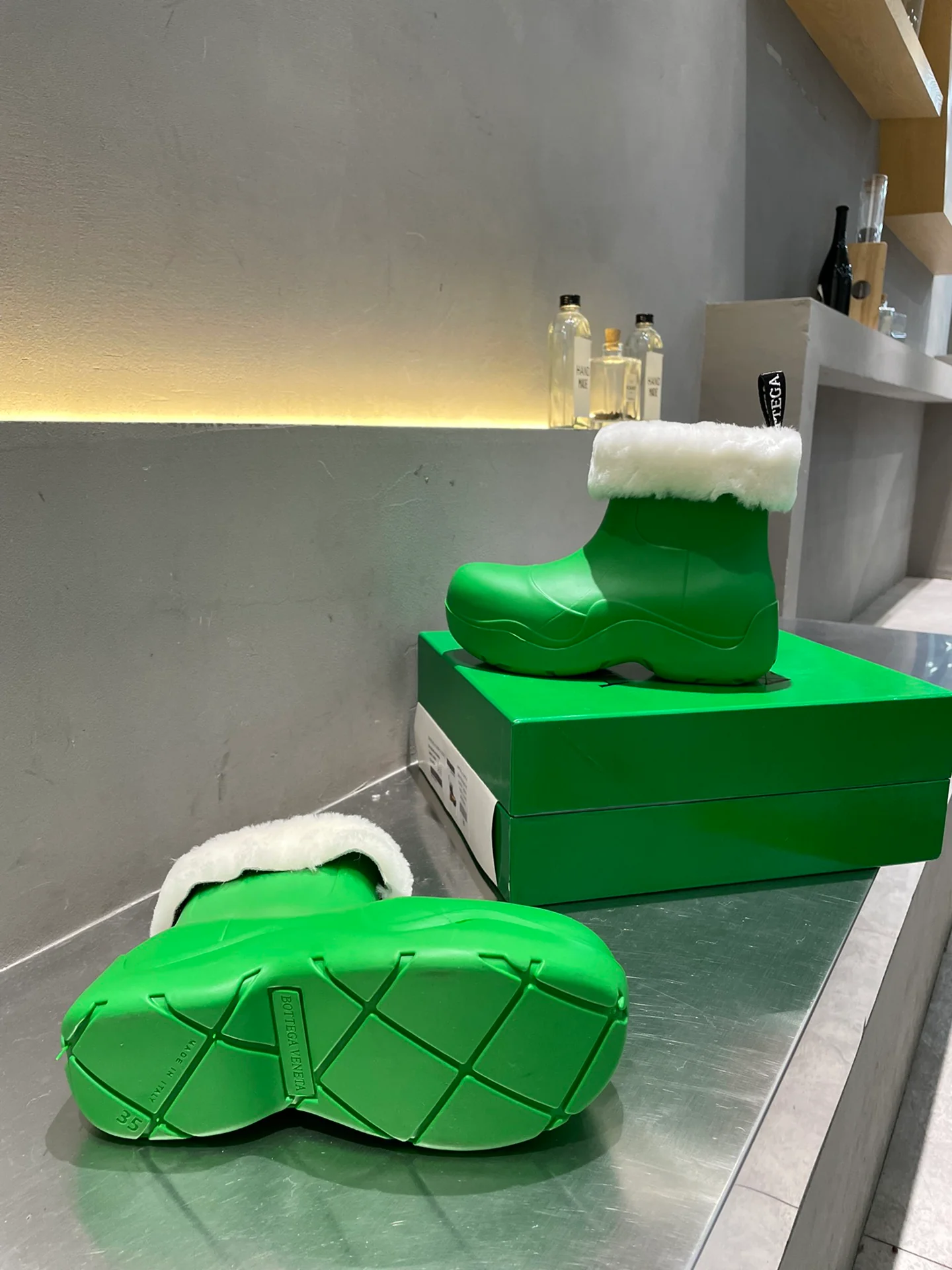 BV - Шерстяные зимние сапоги - Зеленые