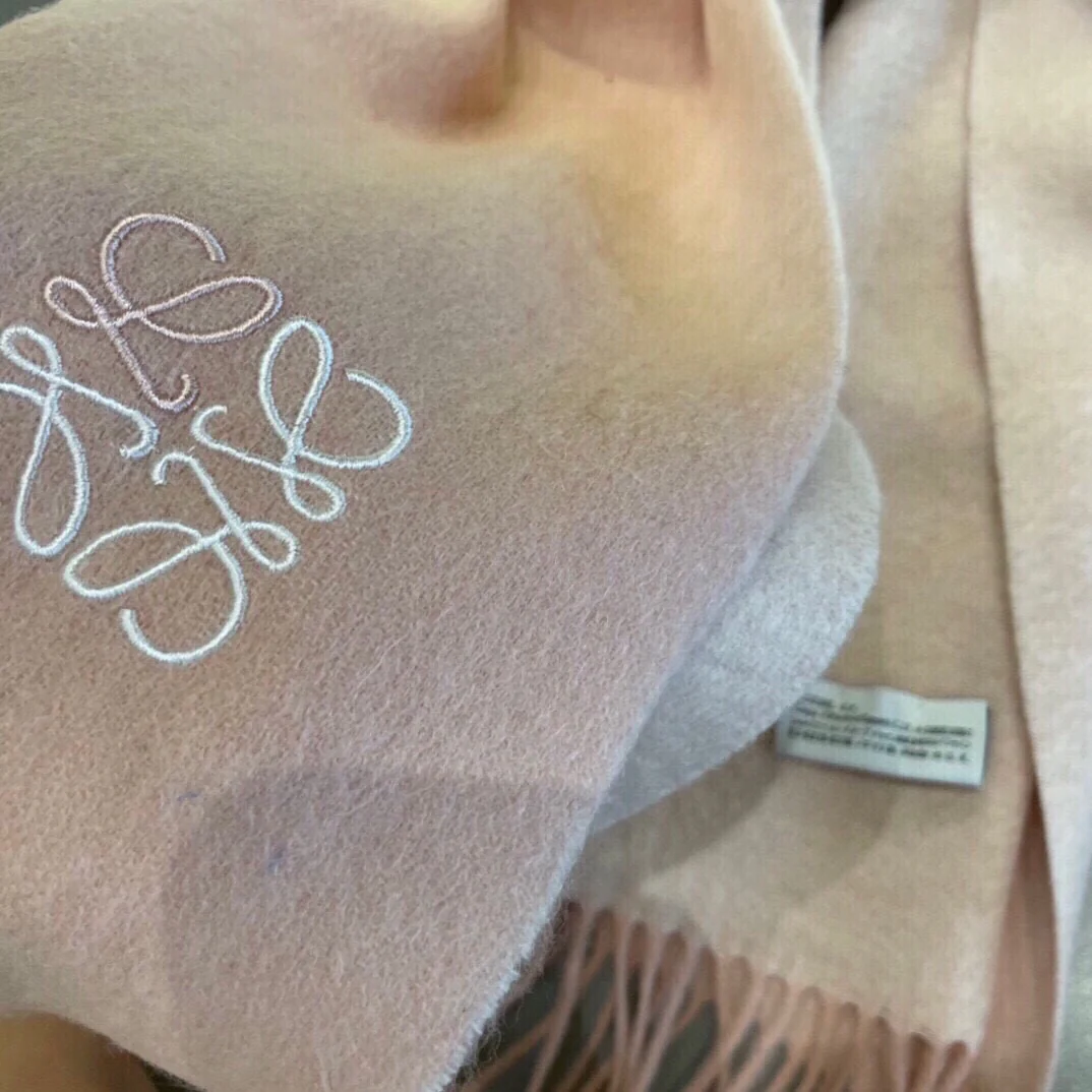 Шарф ?Лолита? с вышивкой ?Водяная рябь? — 100 г — Кашемир — Абрикосовый