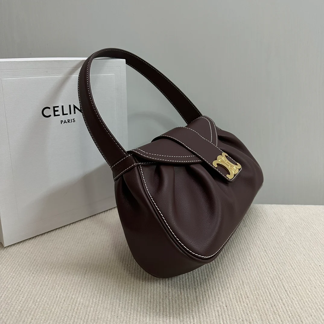 Сумка Celine Polly - бордовая