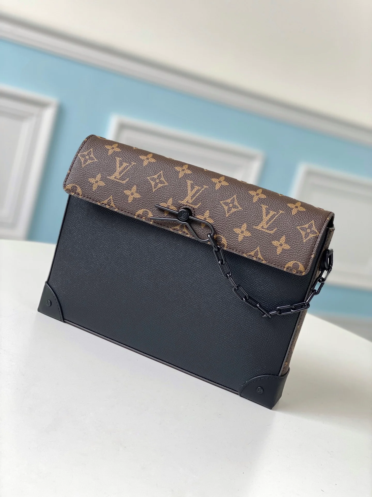 lv-m30583 черная сумка Pochette voyage Steamer