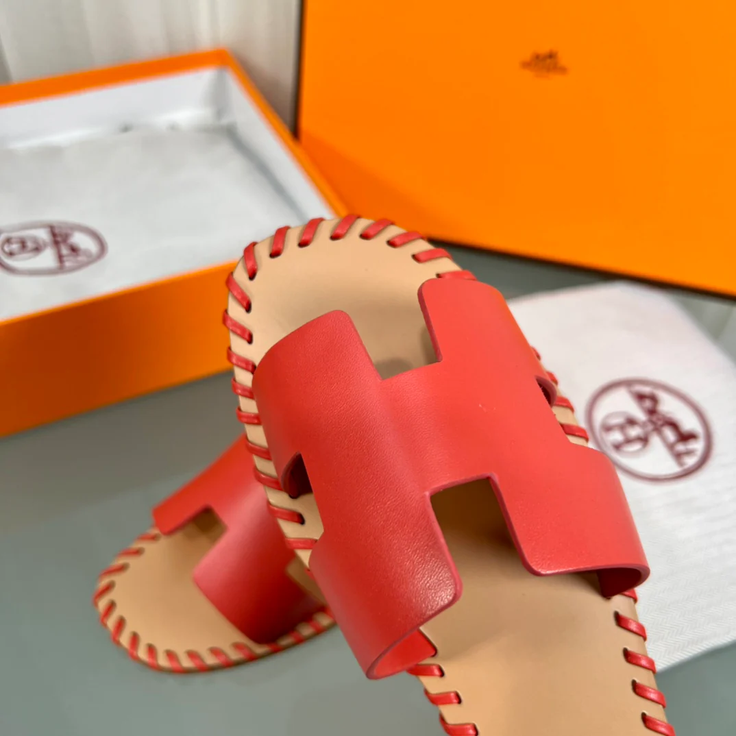 Плоские тапочки ручной работы Hermes