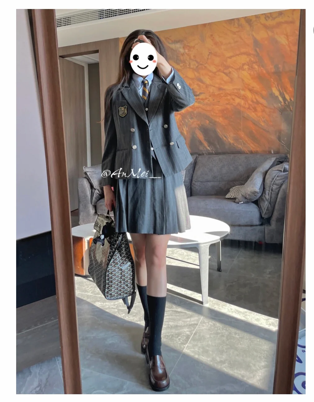 Рюкзак Goyard из холста с узором и пряжкой - Черный - 1 шт.