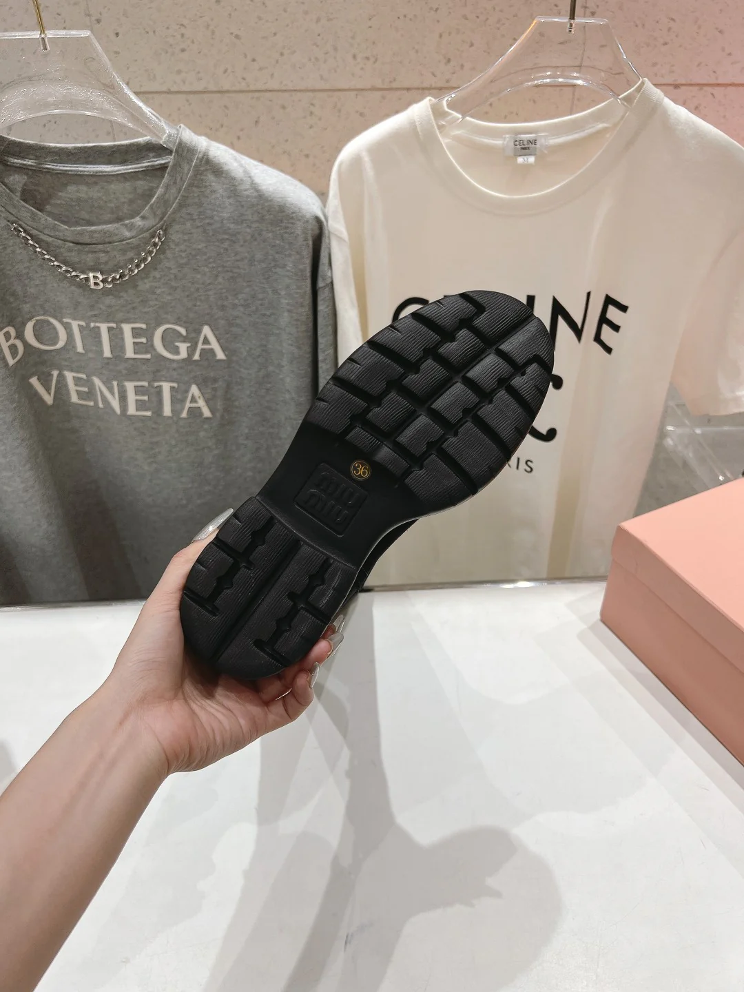 Ботинки на платформе Miu Miu 2024 - Черные - 1