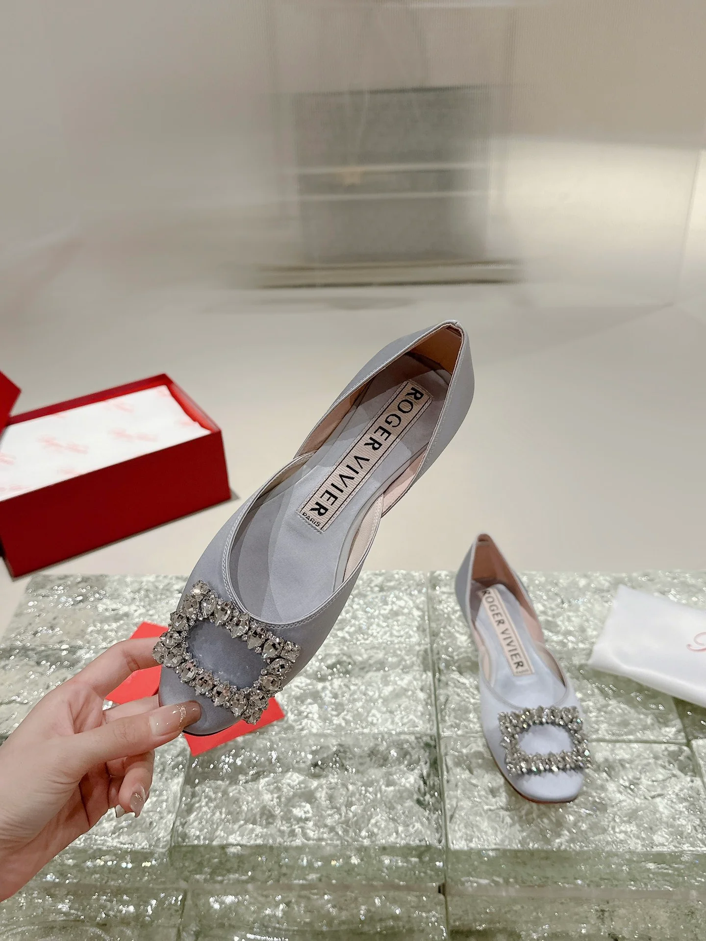 Туфли с квадратным носком и пряжкой - 2024 - балетки - синие