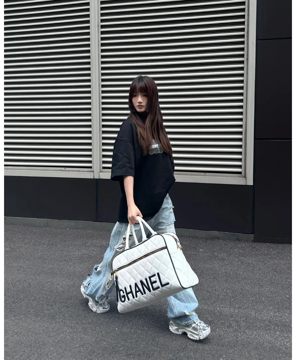 Сумка для переноски шаров для боулинга 25 пенсов - белая.