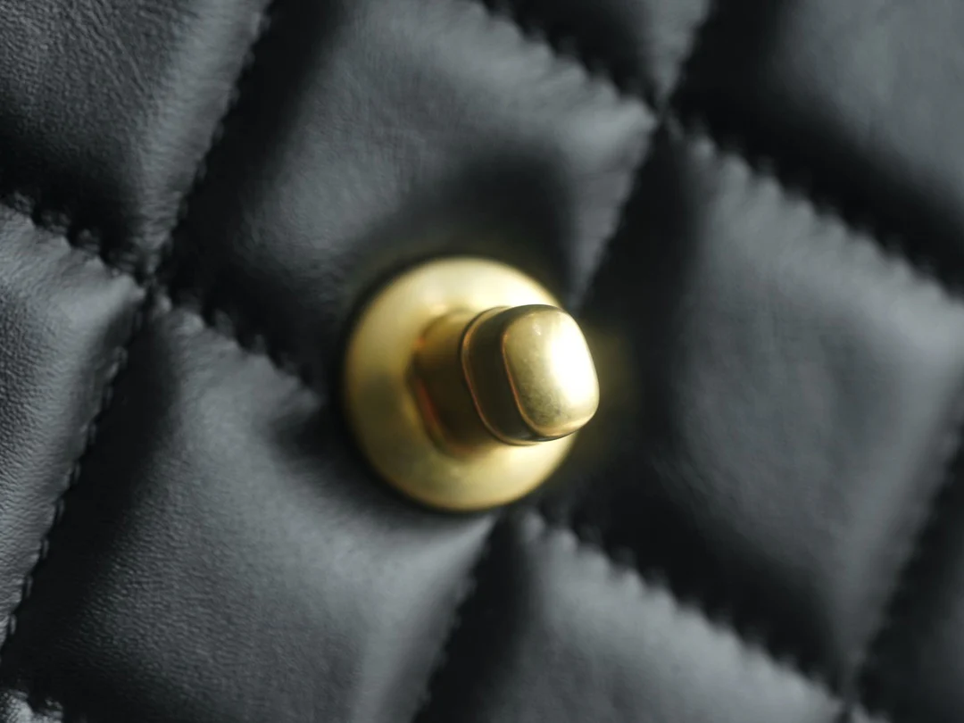 Chanel 24c Double Gold Ball CF Mini 19 Black