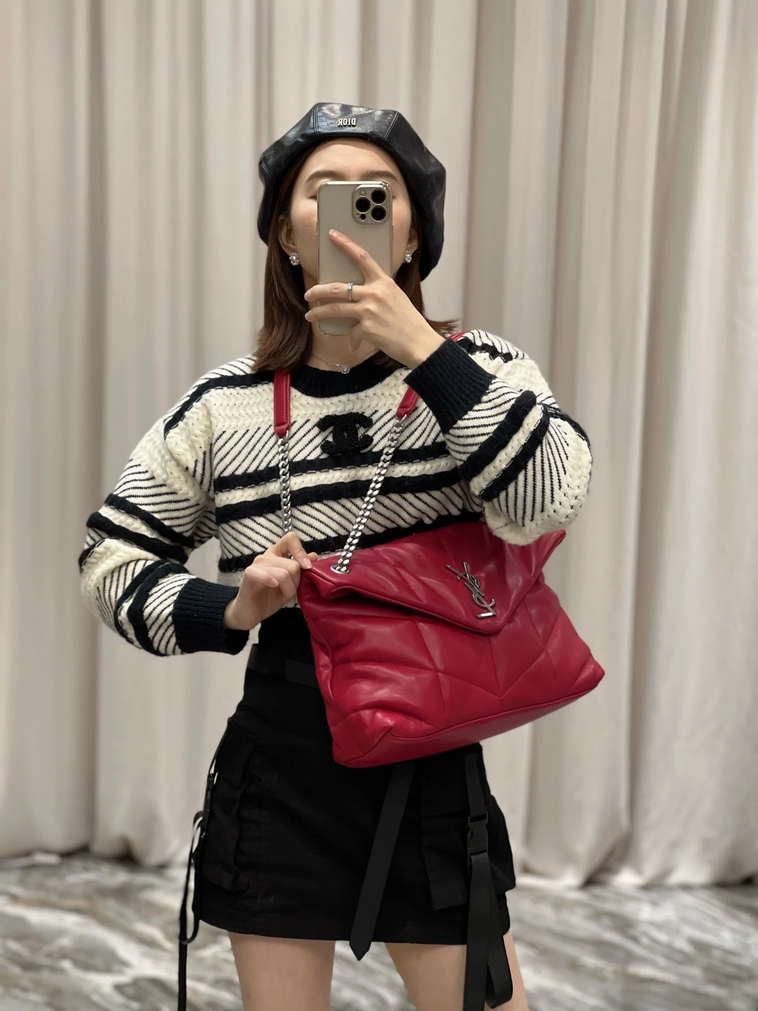 Сумка через плечо/кроссбоди YSL Laurent - красная