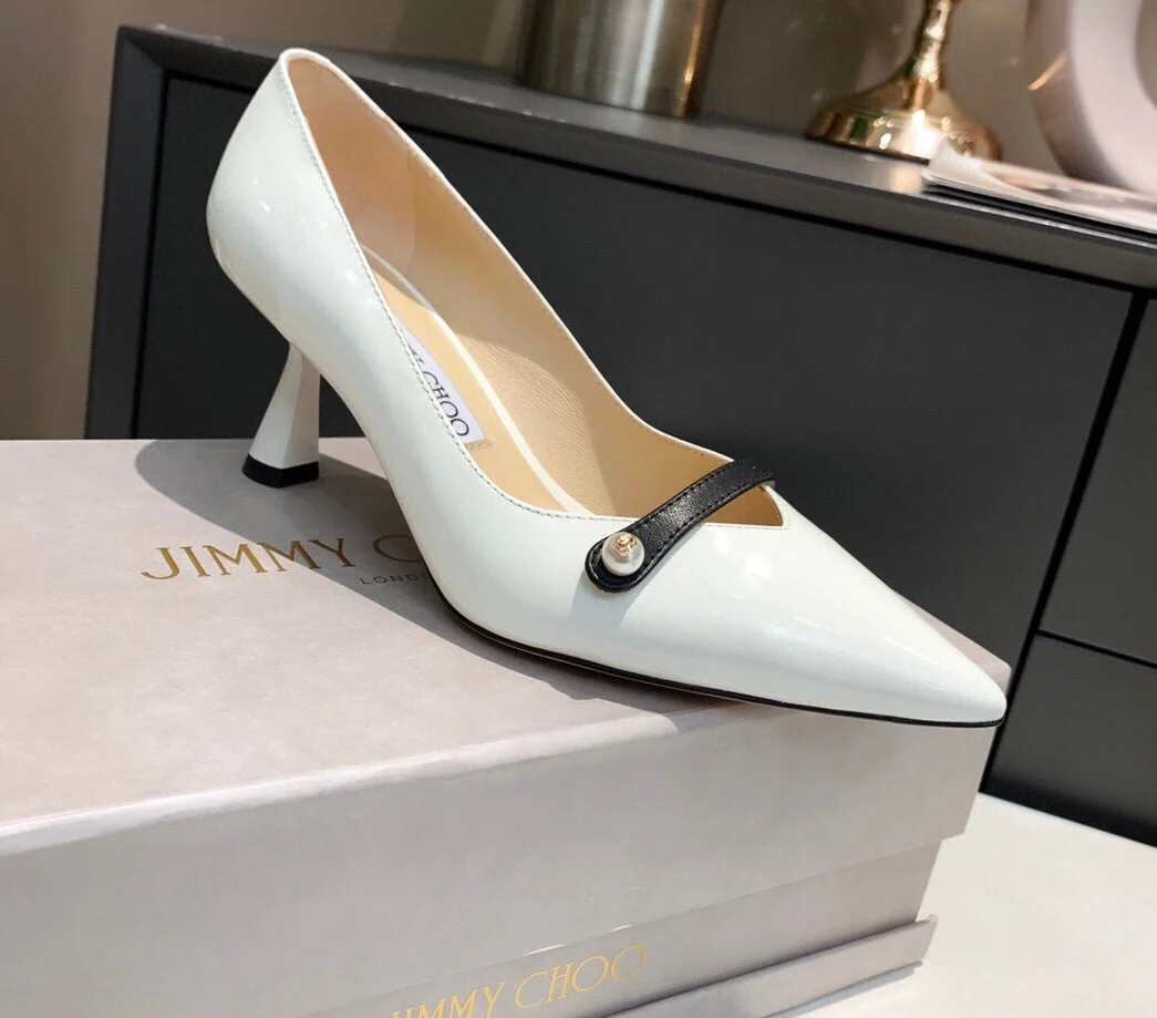 Туфли на высоком каблуке Jimmy Pearl с пряжкой и острым носком - 4