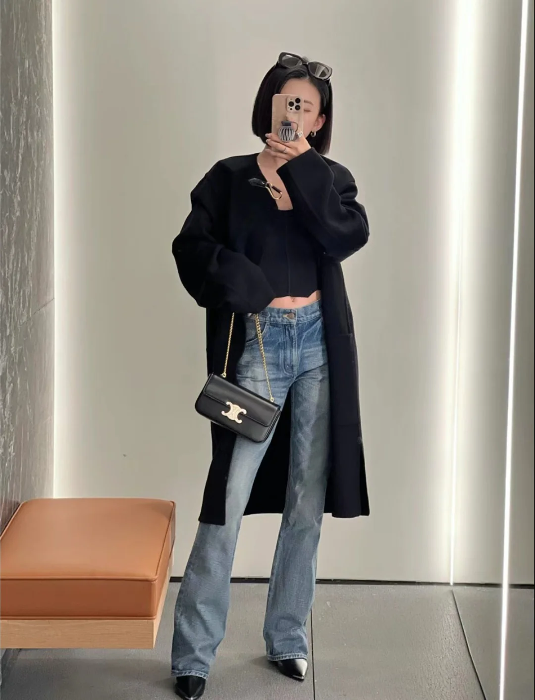 Сумка через плечо Celine Arc de Triomphe - черная