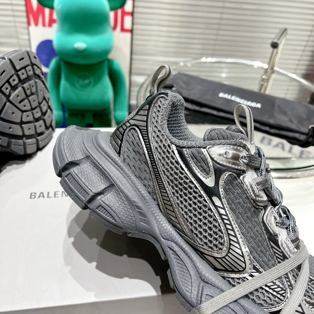 Кроссовки Balenciaga из сетчатого материала - Парные - Серебристые
