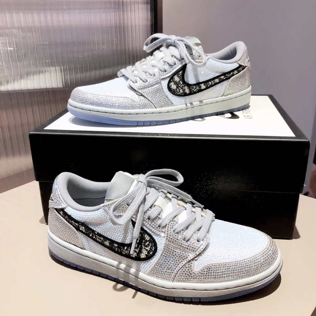 Dior-Nike Collaboration-Full Diamond-Force-Grey