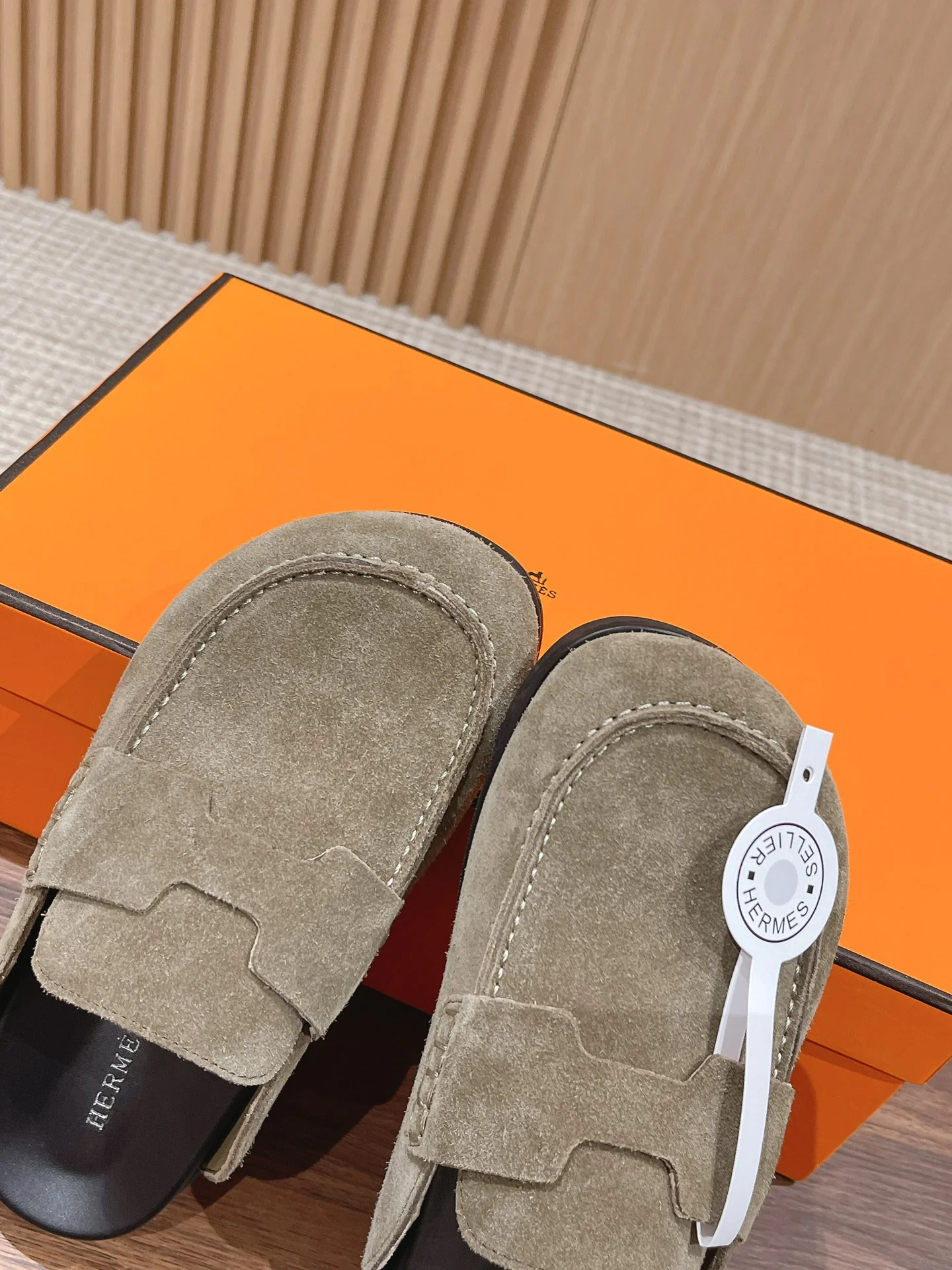 Биркенштоки Hermes - светло-коричневые