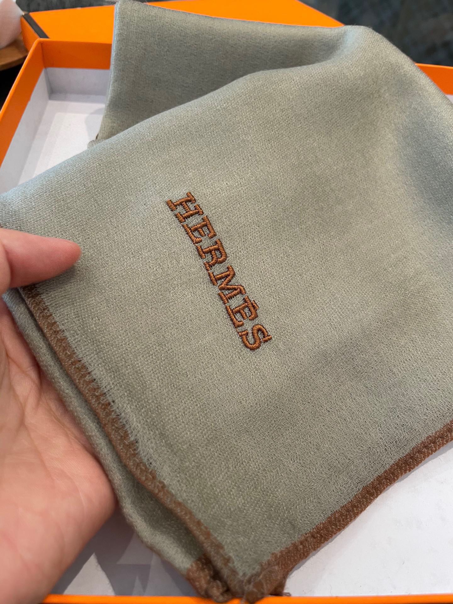 Шарф из кашемировой пряжи Hermes