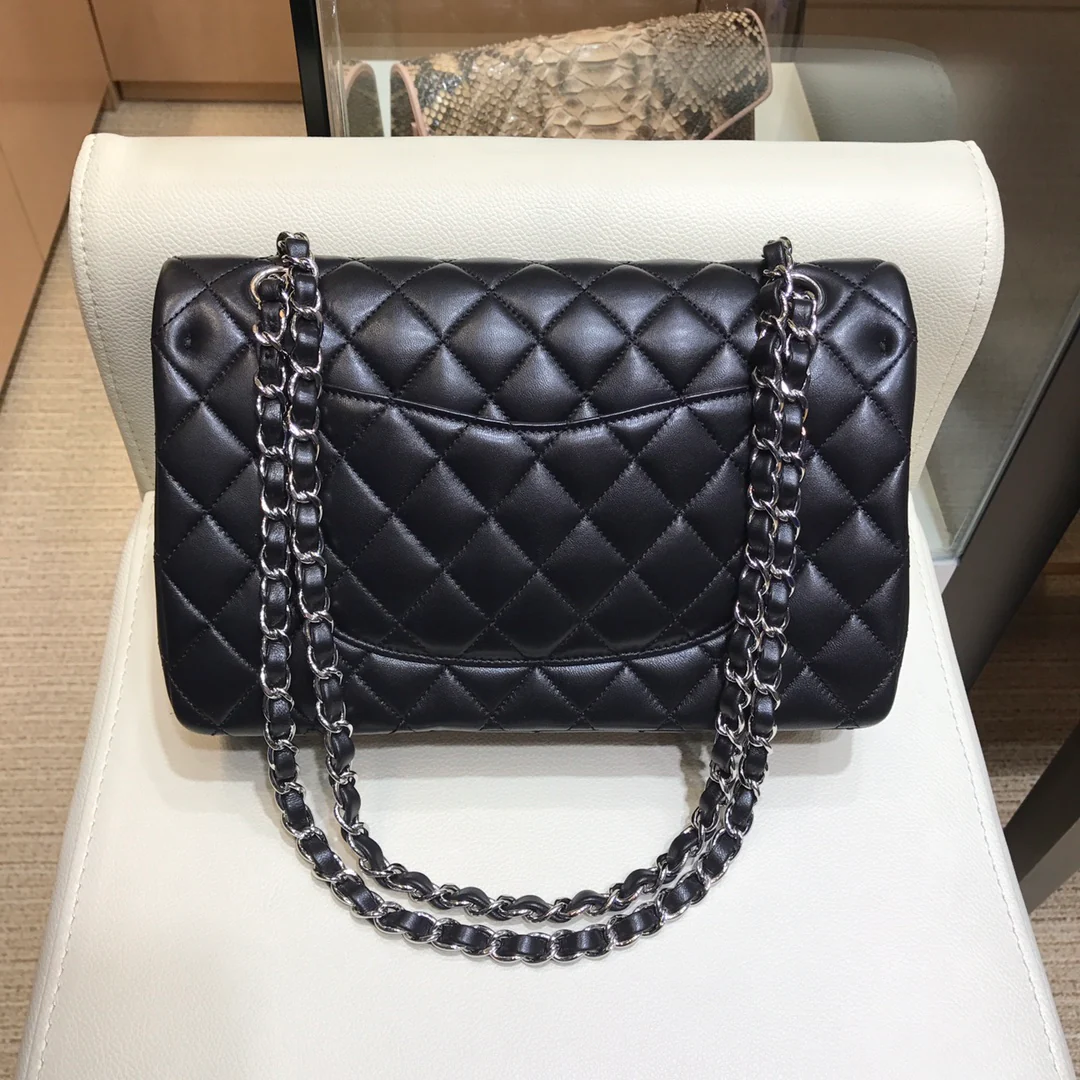 Сумка Chanel Classic Quilted Series CF с серебряной цепочкой - 25 см - 1