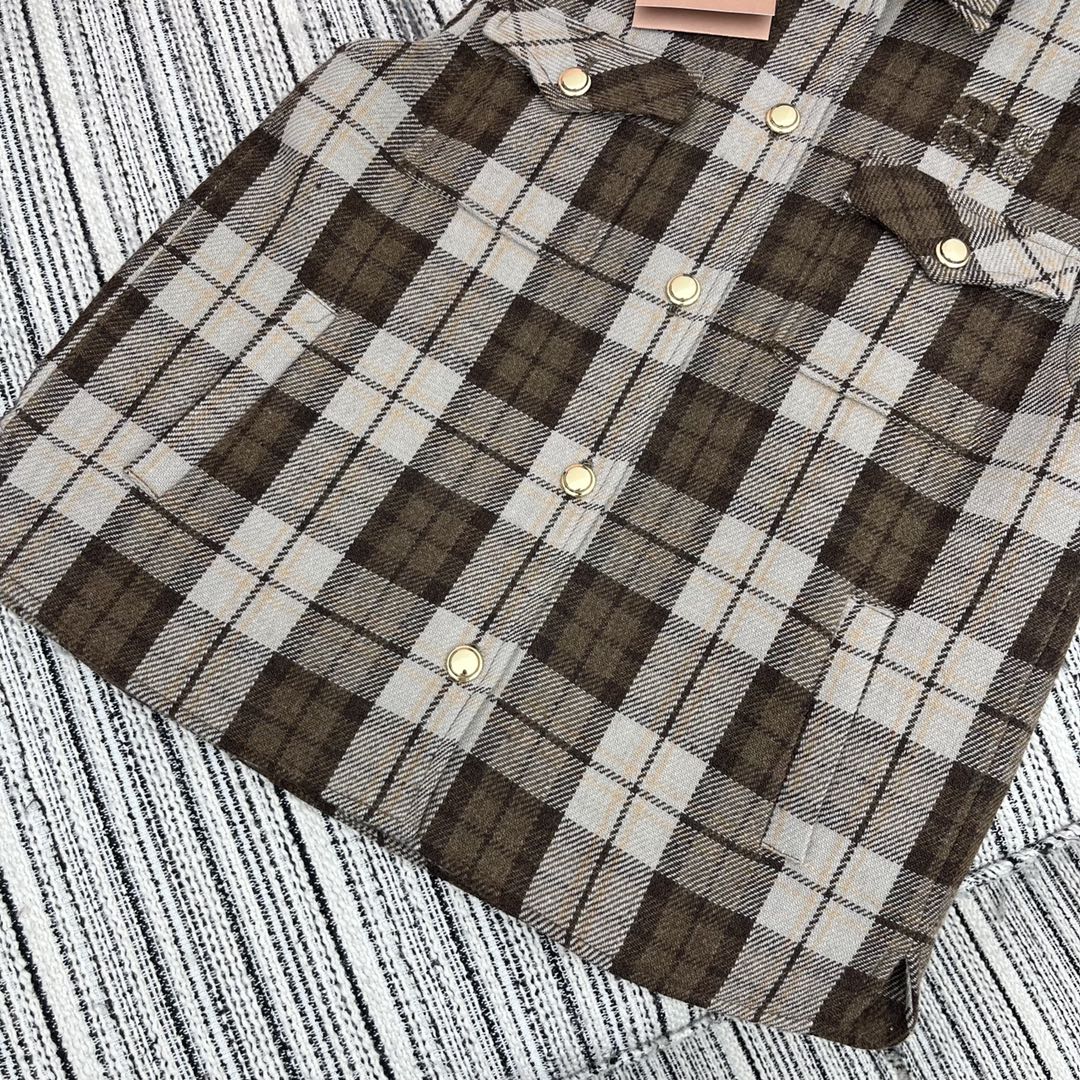 Miu Miu - 2404 - Новый клетчатый жилет с воротником