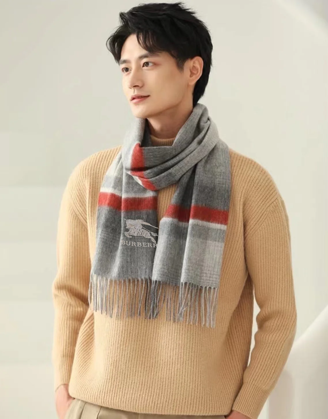 Шерстяной шарф Burberry - Размер 30 - Подходит для роста 170 см - Унисекс