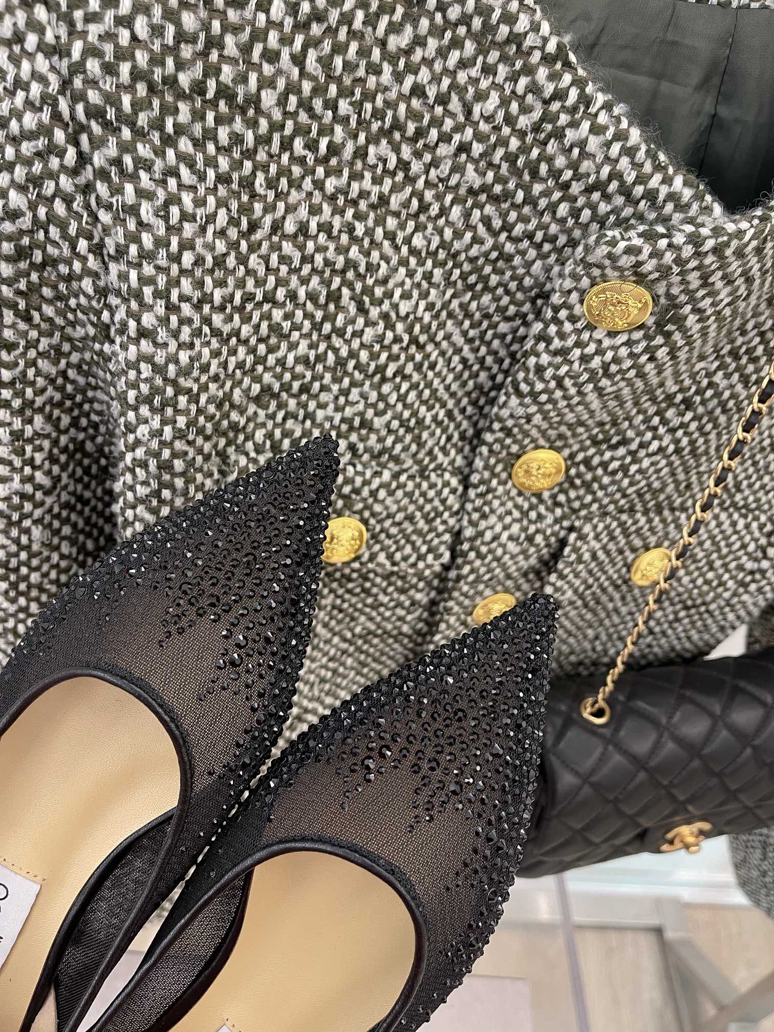 Балетки Jimmy Mesh со стразами