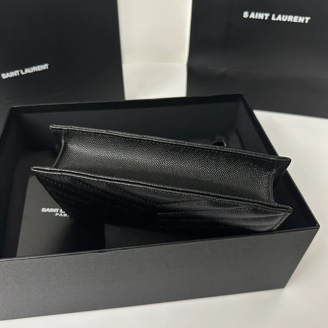 YSL Monogram Caviar WOC - Черный - 19 см