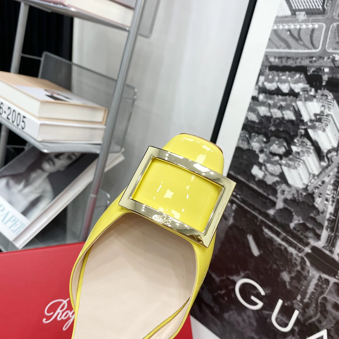 RV-плоское дно, полая квадратная верхняя часть, желтый