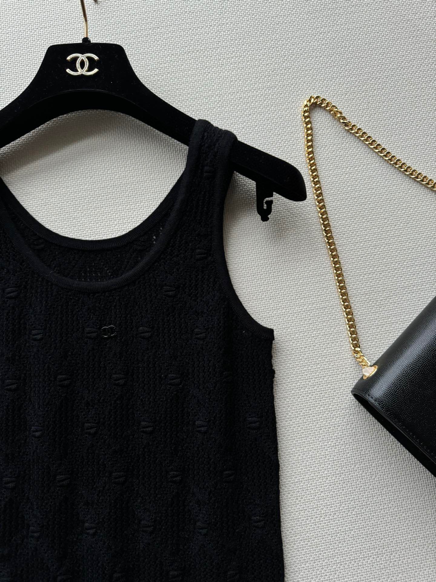 Жилет в стиле Chanel - 2403 - Новый жилет - Черный