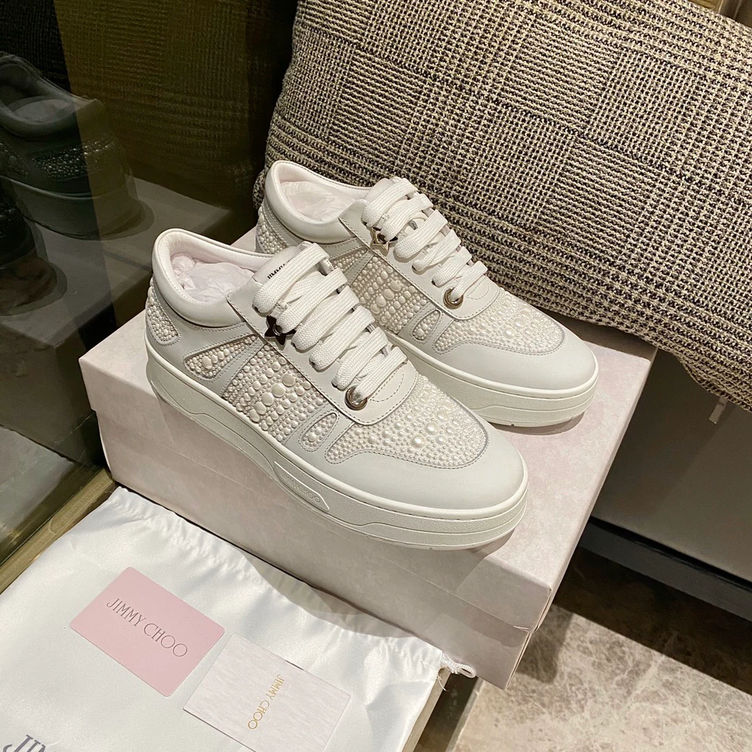 Jimmy - Верх из перламутра - Платформа - Повседневные туфли - Белые