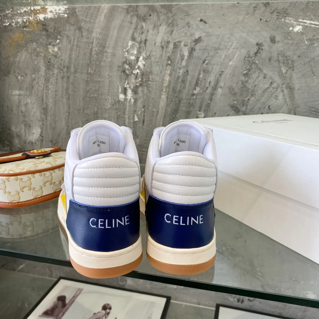 Спортивные повседневные высокие кроссовки Celine в стиле ?колор-блок?