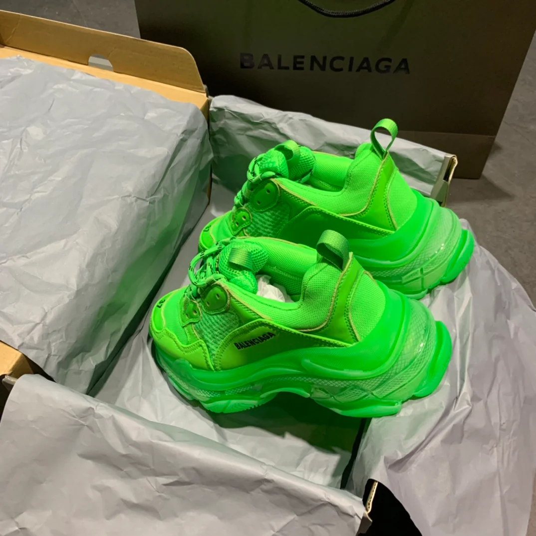 Balenciaga - Массивные туфли - Серебристо-зеленый