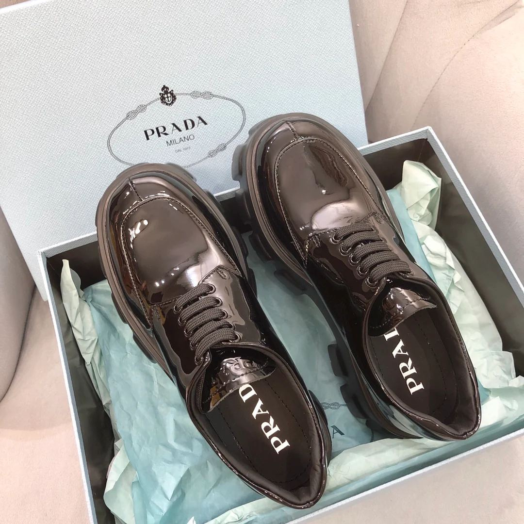 Обувь Prada - Pard Monolith - Лоферы на платформе - Черные