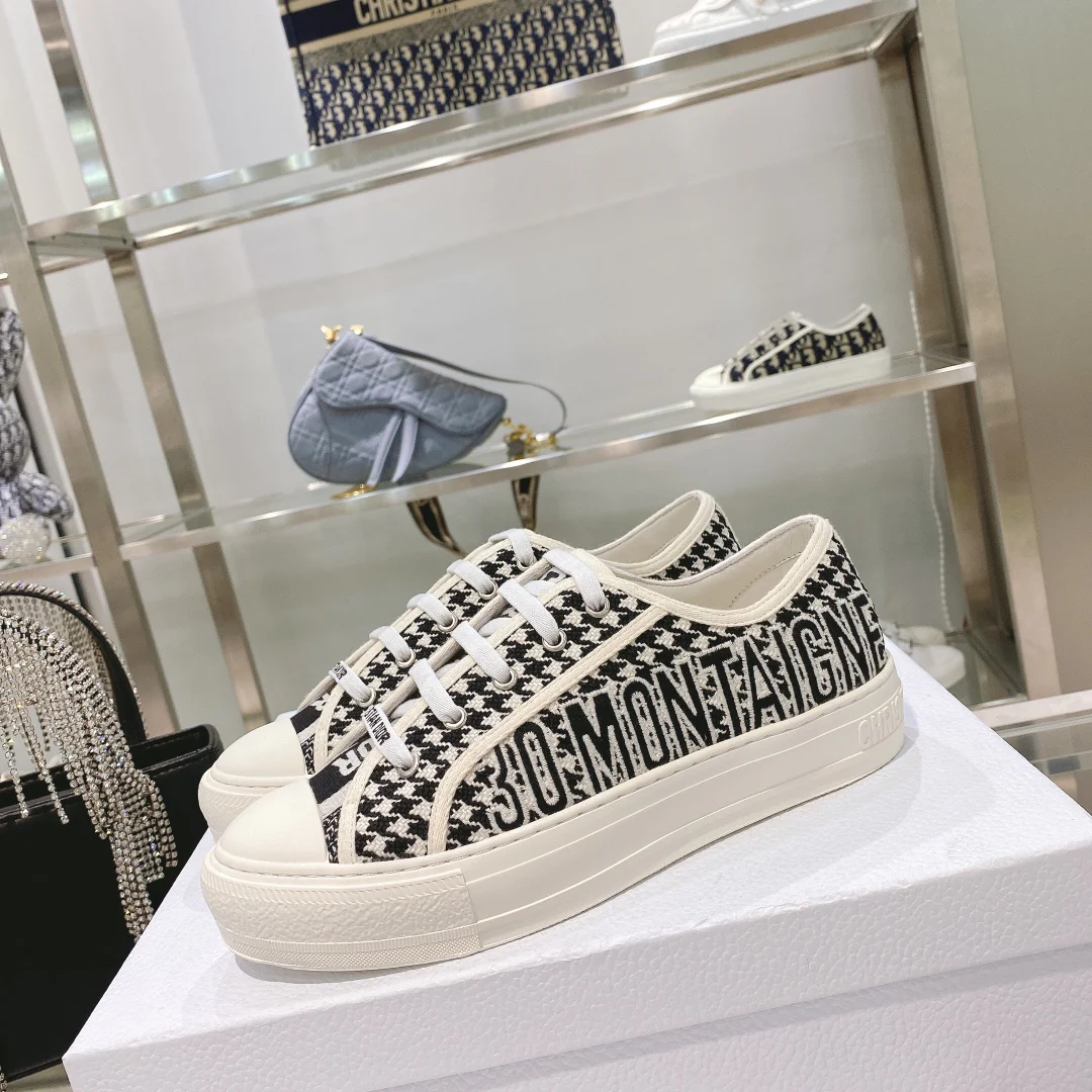 Вышитые парусиновые туфли Dior - 8