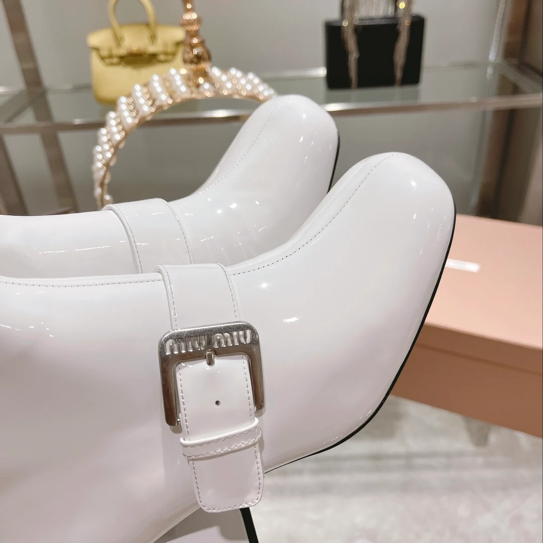 Ботильоны Miu Miu 22 на молнии с металлической пряжкой