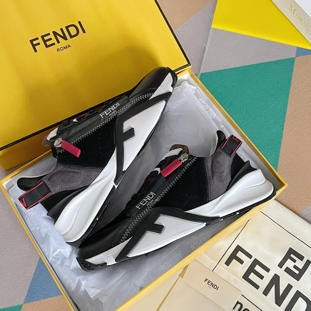 Fendi - Повседневные кроссовки - Черные на молнии