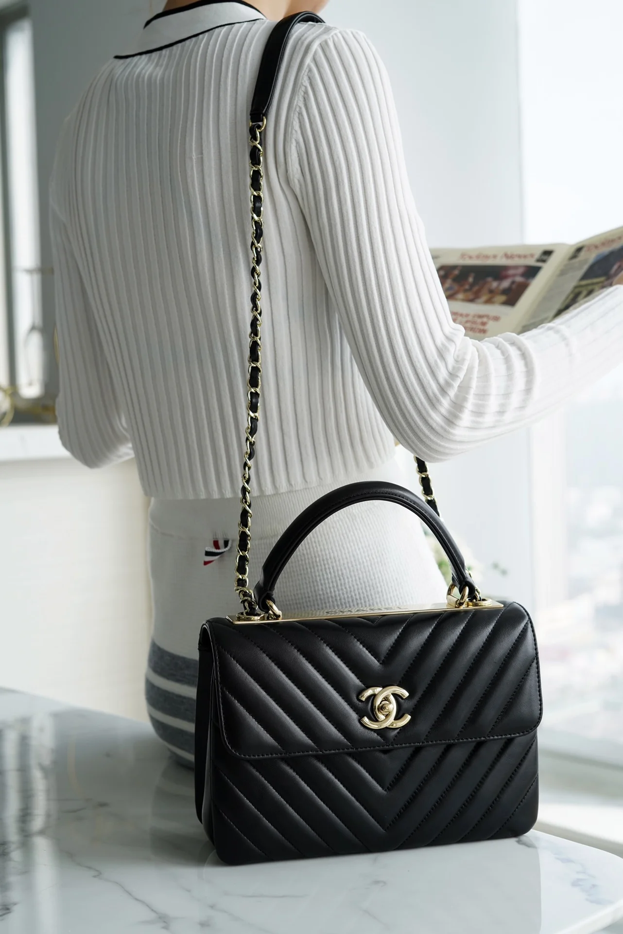 Chanel Trendy CC V Classic Black - 25cm