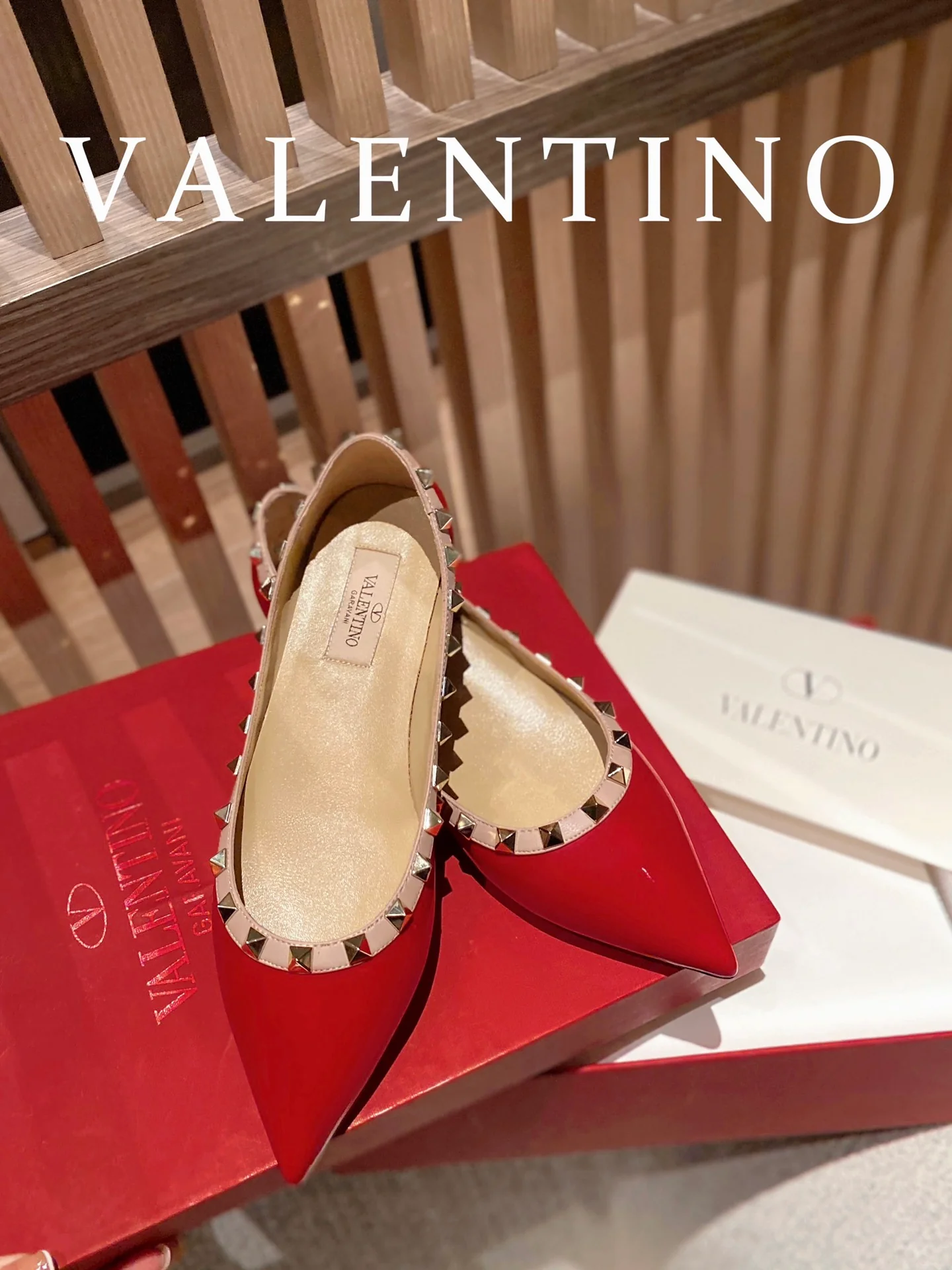 Классические балетки Valentino - красные