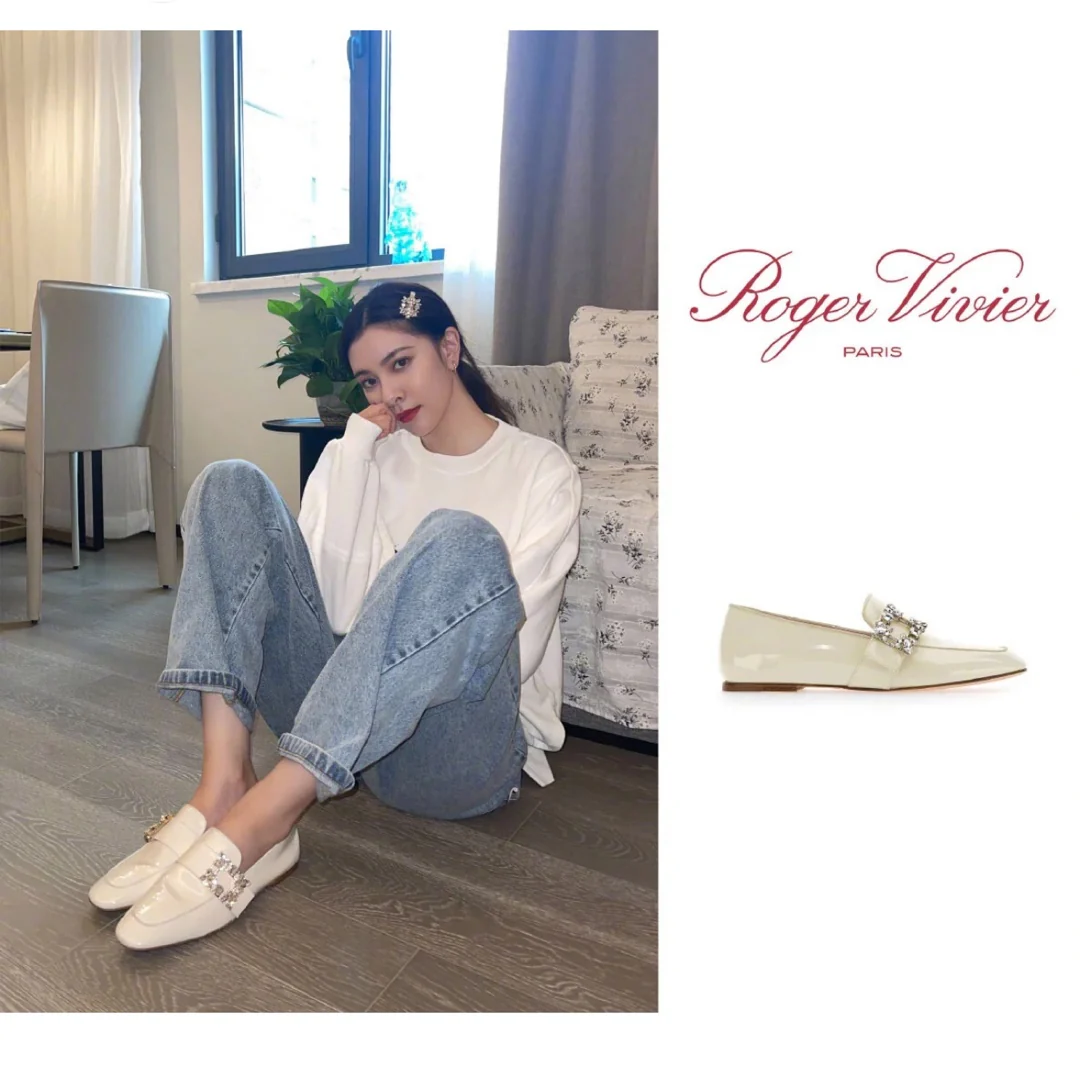 Обувь RV - Лоферы ?Версаль? с ромбовидной пряжкой - белые