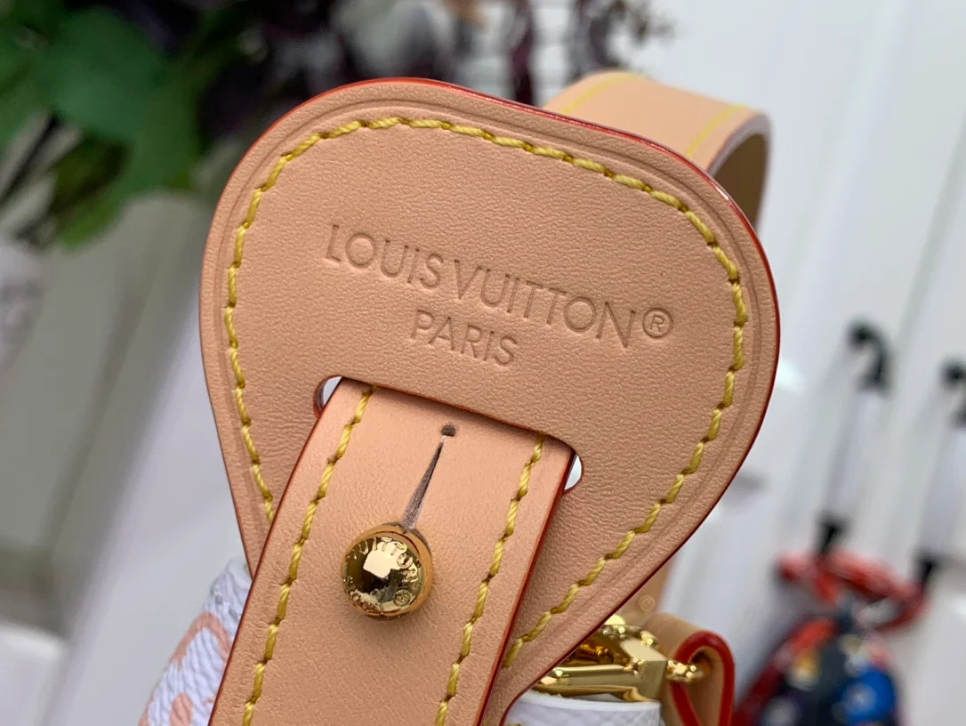 Кожаная сумка LV All-in-Bag с бантом - белая