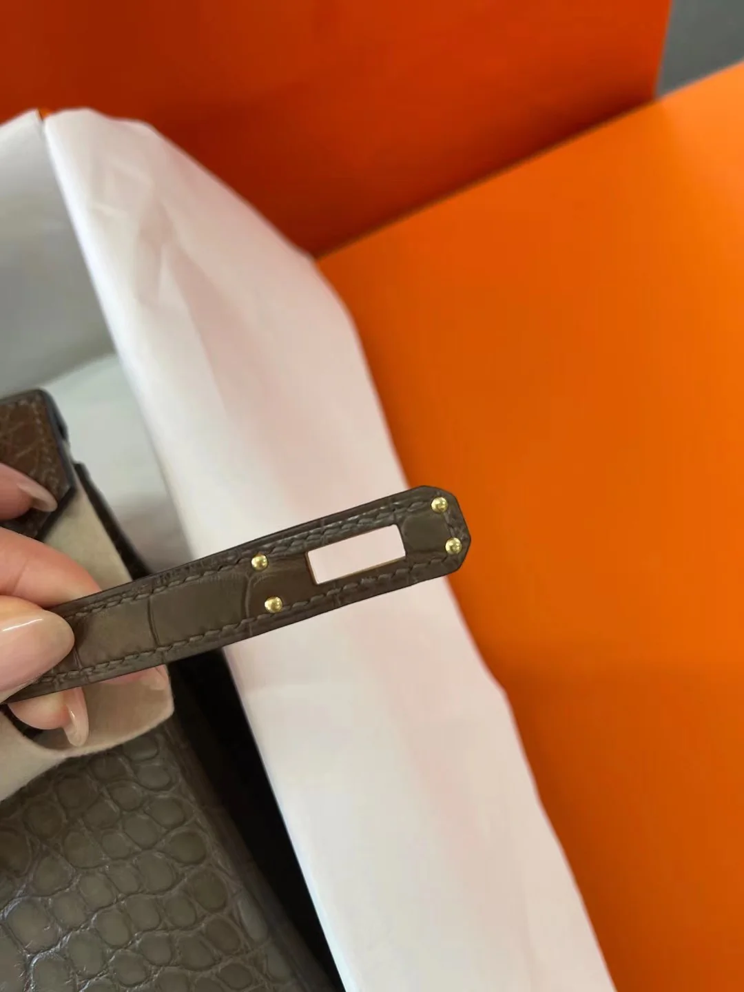 Сумка Hermes Birkin 25m1 Angelica Grey с золотой пряжкой