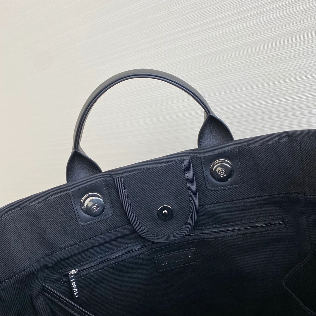 Большая пляжная сумка Chanel Pearl Black