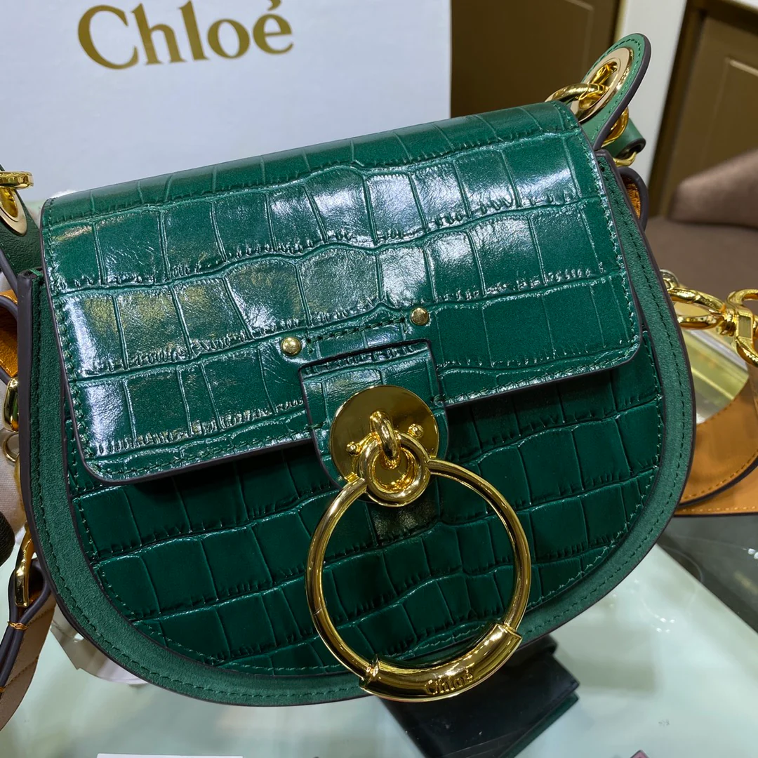 Сумка через плечо Chloe-tess - из кожи аллигатора - зеленая