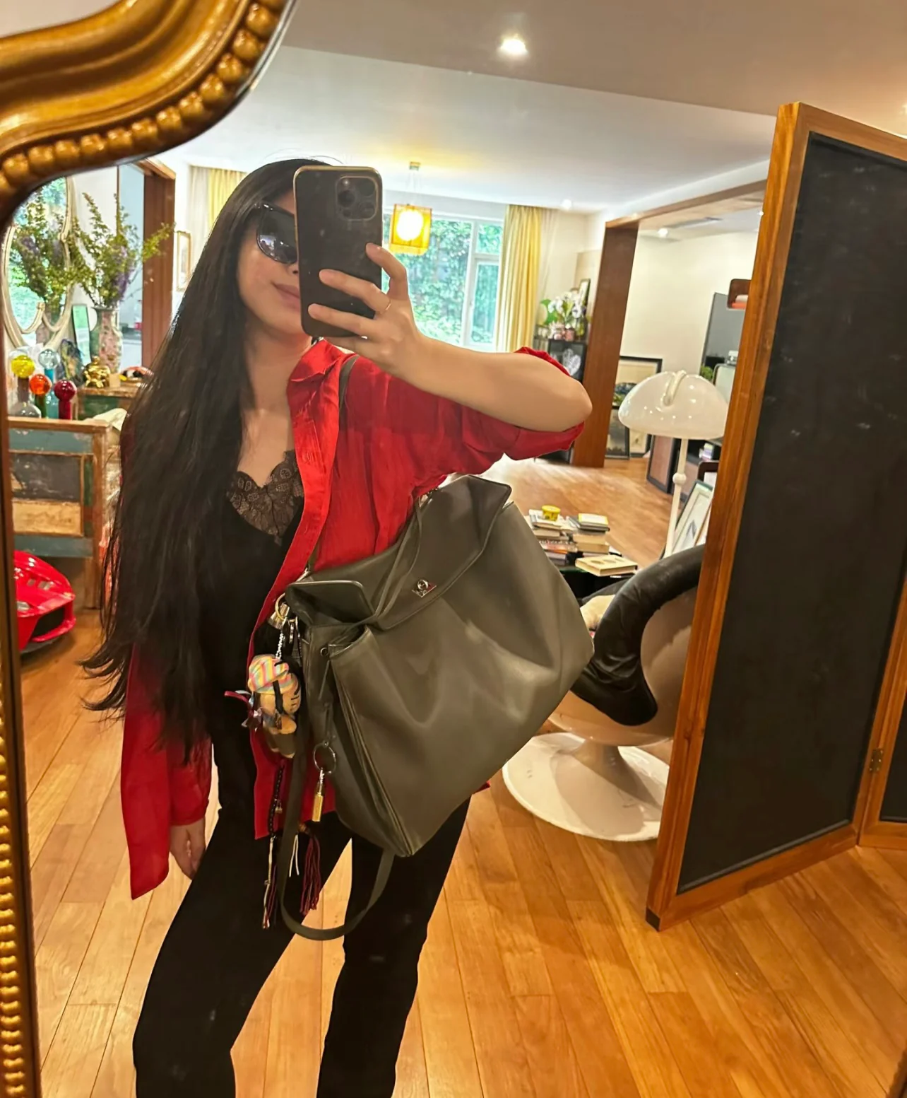 Сумка Balenciaga Rodeo - длина 39,8 см - цвет хаки