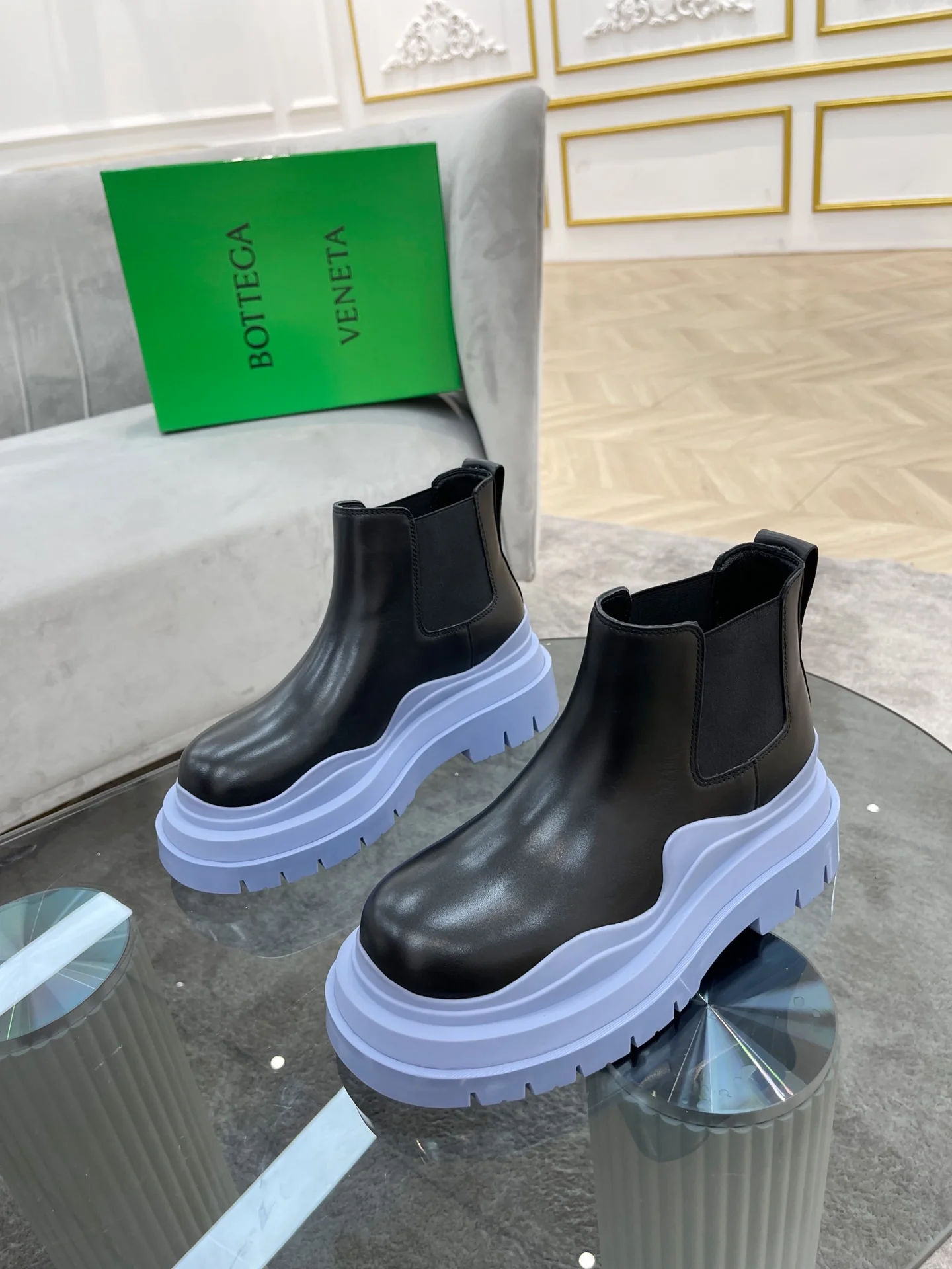 BV - Светло-голубые - Ботинки на низкой платформе