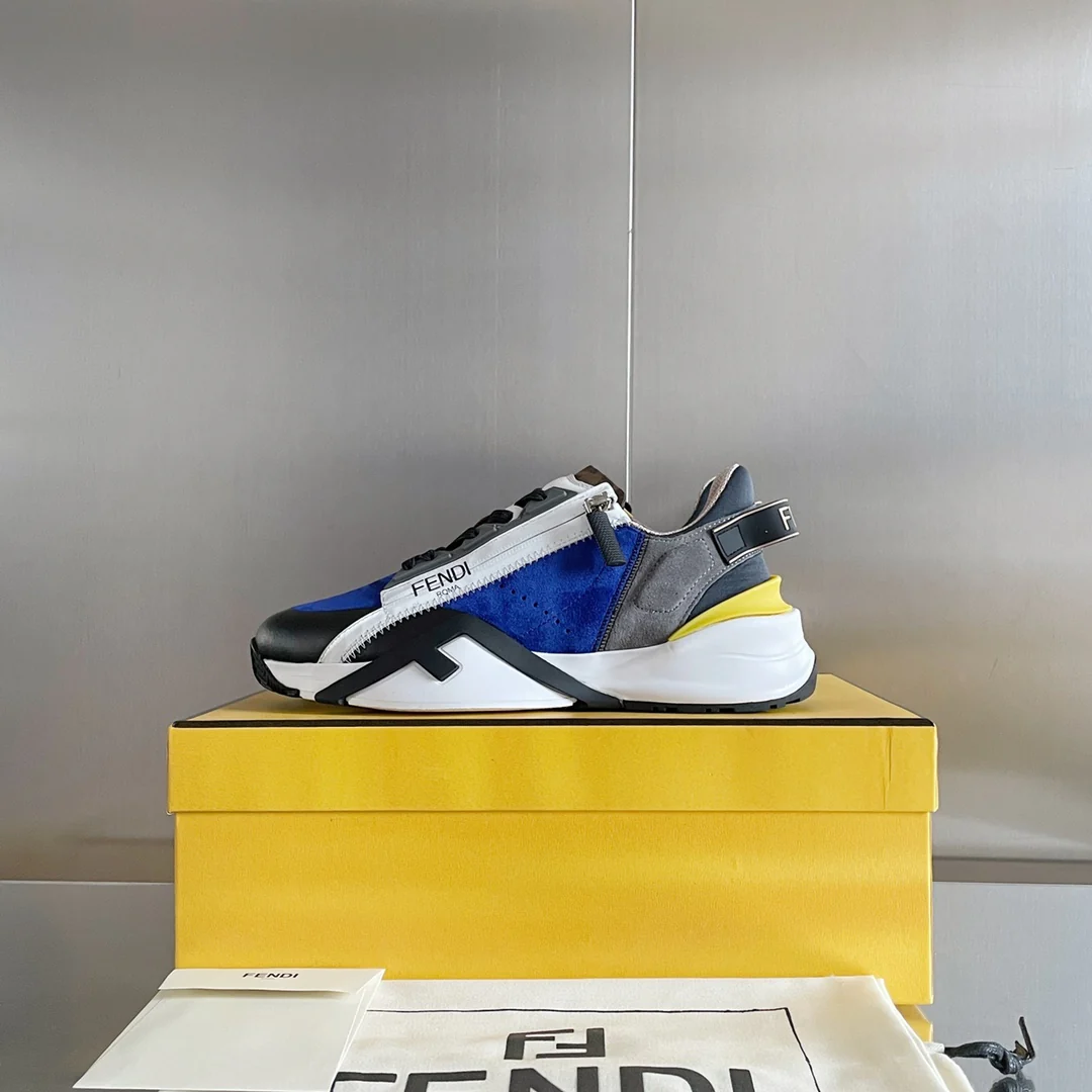 Fendi - Кроссовки и повседневная обувь - Сине-желтые