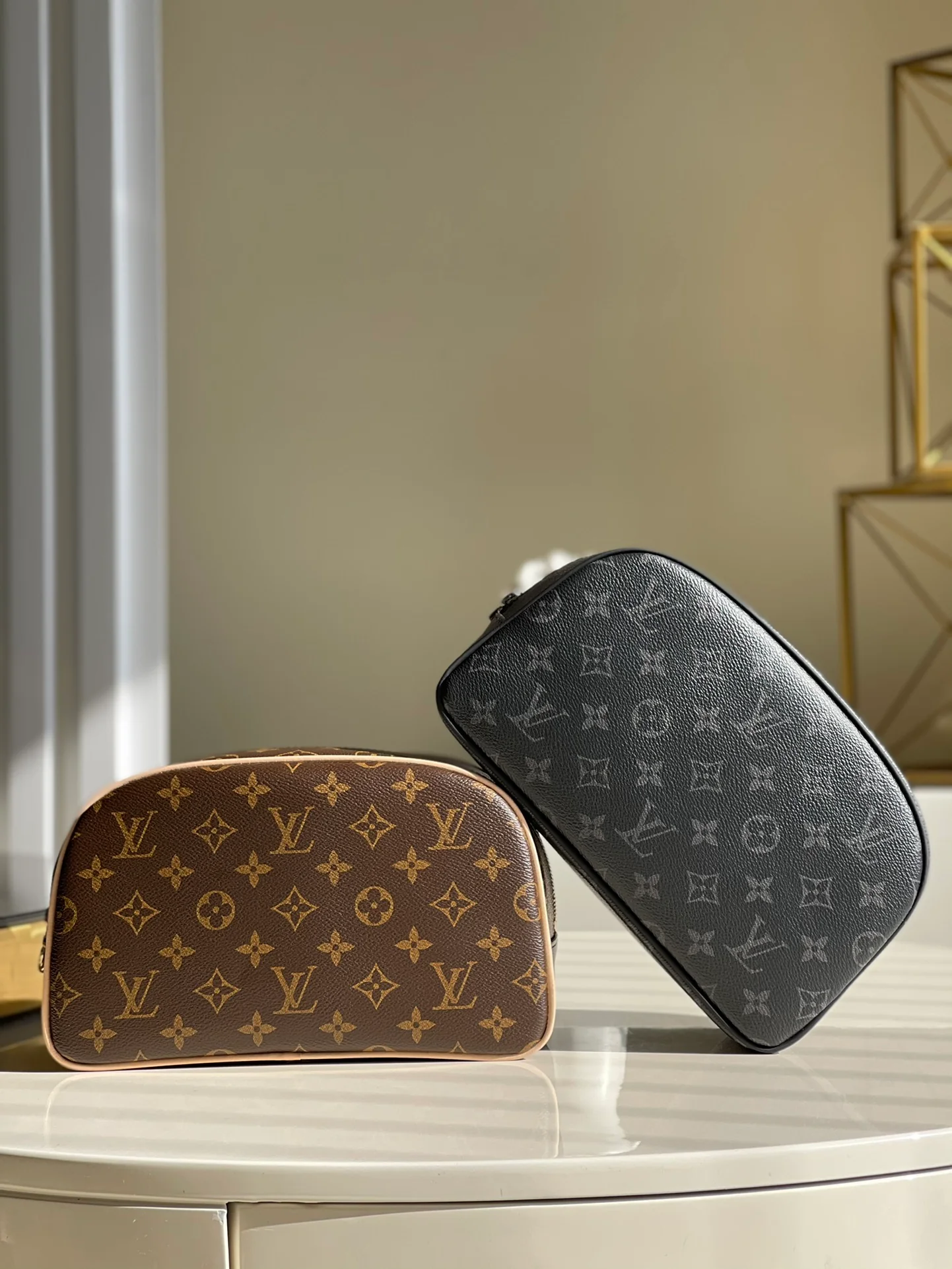 lv-m47527-damier холщовая косметичка - клатч